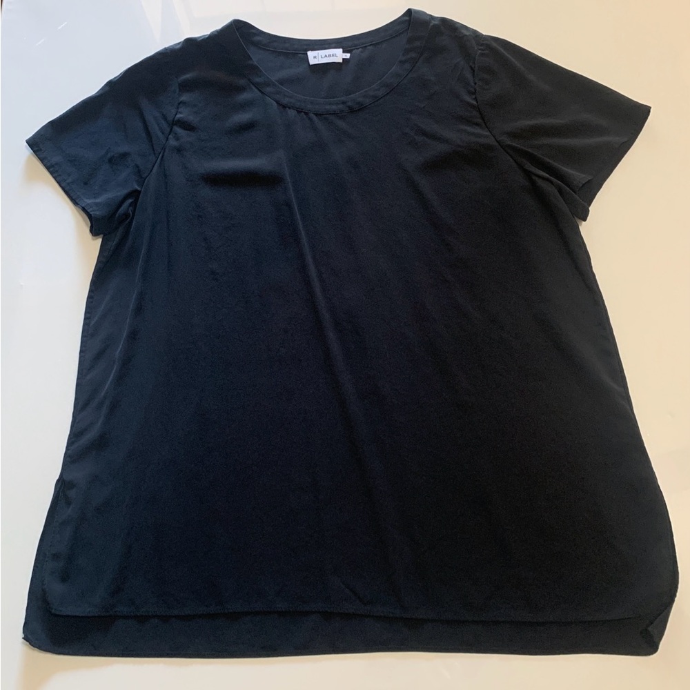 R Label Silk Tee, XL